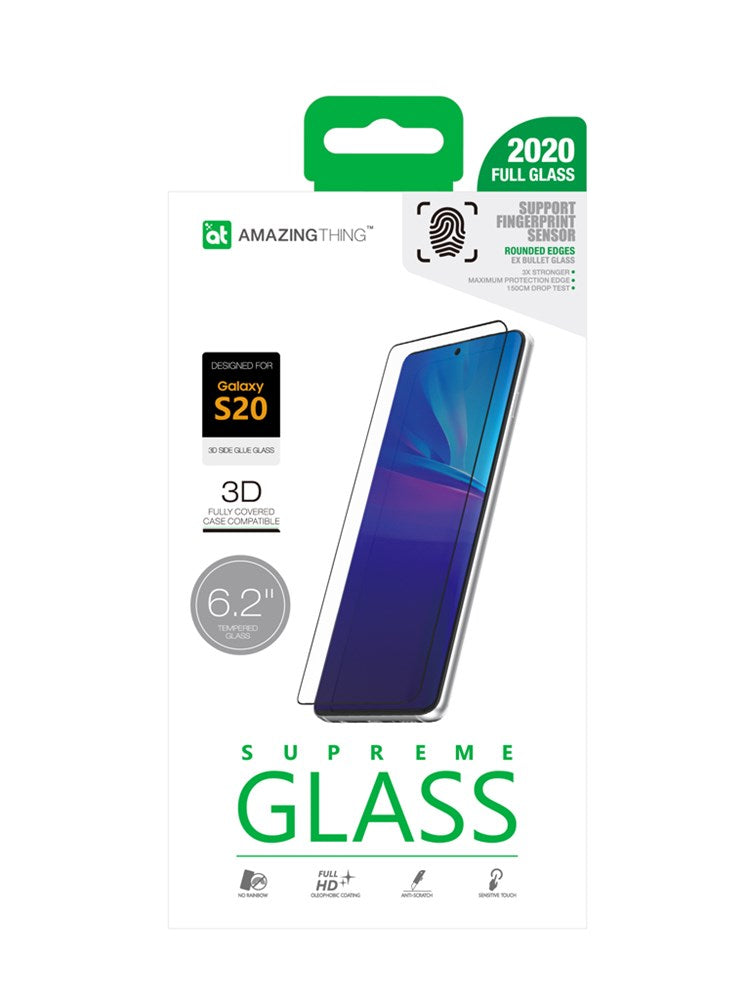 AMAZINGTHING SAMSUNG GALAXY S20(FINGERPRINT) 3D SIDE GLUE FULLY COVERED
