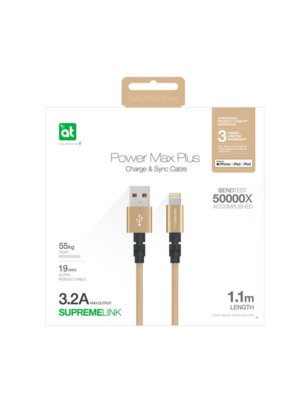 AMAZINGTHING POWER MAX PLUS LIGHTNING TO USB-A 3.2A CABLE 1.1M
