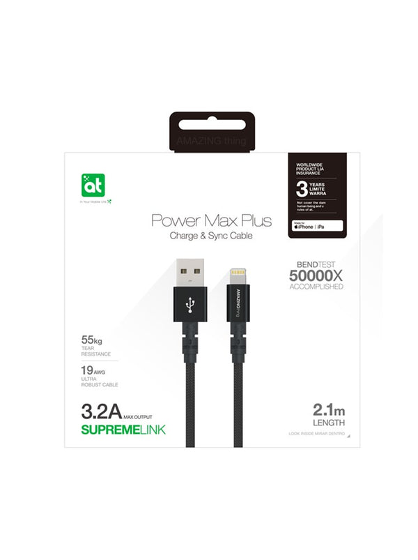 AMAZINGTHING POWER MAX PLUS LIGHTNING TO USB-A 3.2A CABLE 2.1M