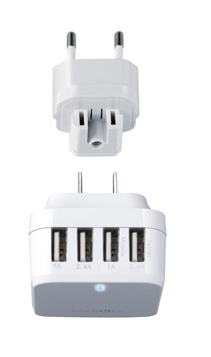 ENERGEA TRAVELITE 6.8 4 USB WALL CHARGER 6.8A (US+EU)