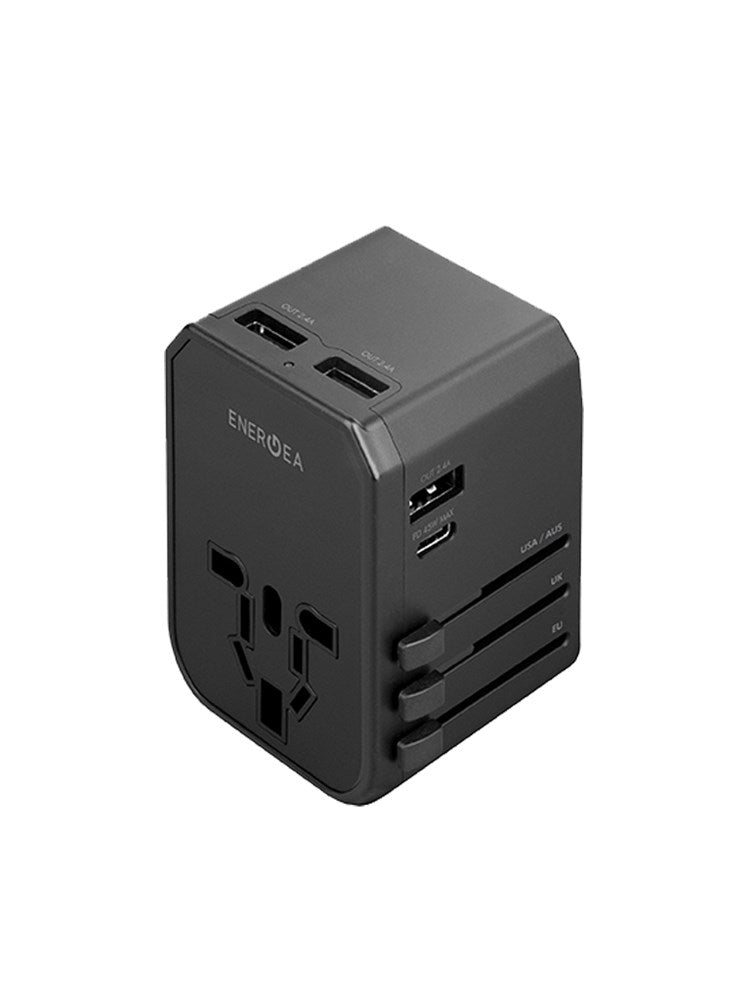 ENERGEA TRAVELWORLD PD2 ADAPTOR USB CHARGER 45W 3xUSB FAST CHARGING PORT + 1xUSB-C PD 45W
