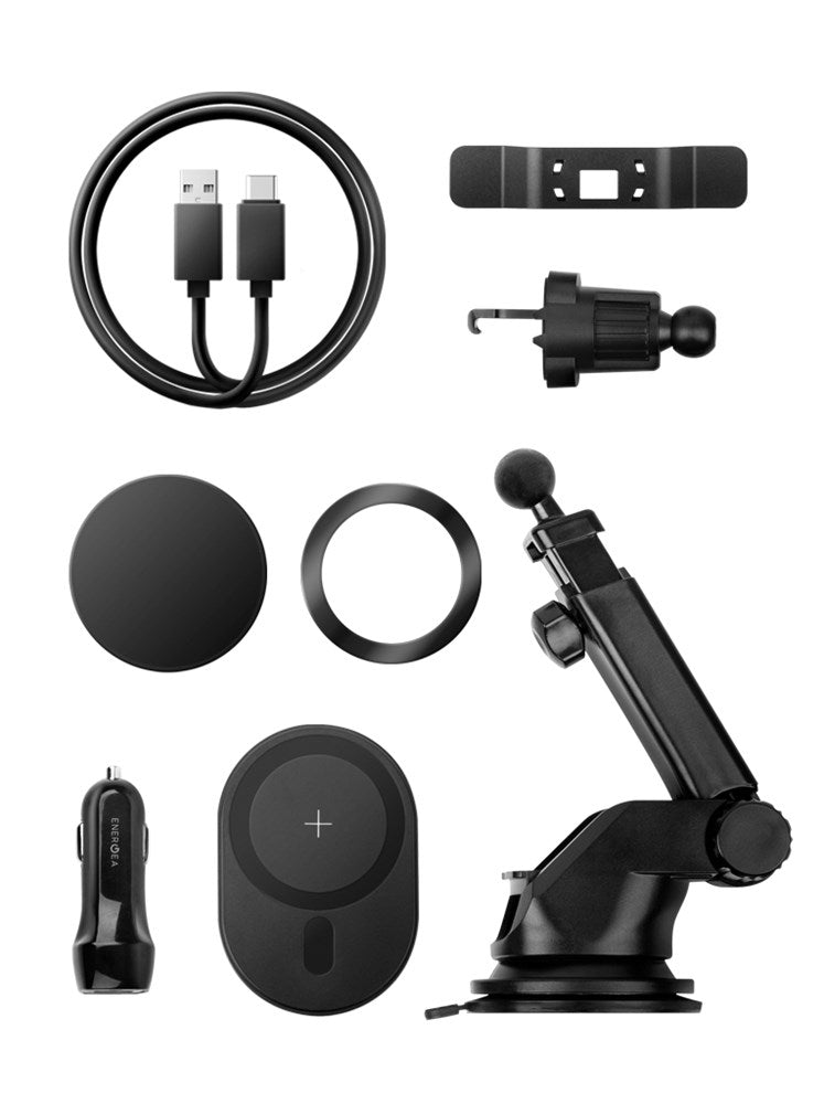 ENERGEA MAGDISC DRIVE MAGNETIC WIRELESS CAR CHARGER AIRVENT/ DASHBOARD/ WINDSCREEN MOUNT