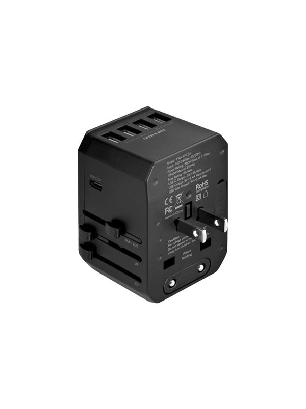 ENERGEA TRAVELWORLD ADAPTER USB CHARGER 4X USB-A FAST CHARGING PORT 1X USB-C 3A PORT
