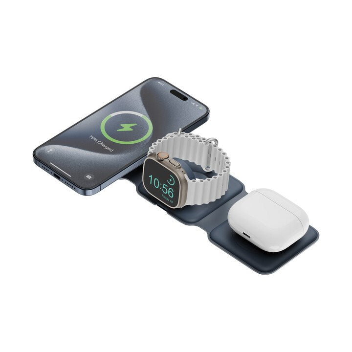 BAZIC GOMAG TRIO PLUS, 3IN1 ELEVATED FOLDABLE MAGNETIC WIRELESS CHARGER 15W IPHONE/WATCH/AIRPODS