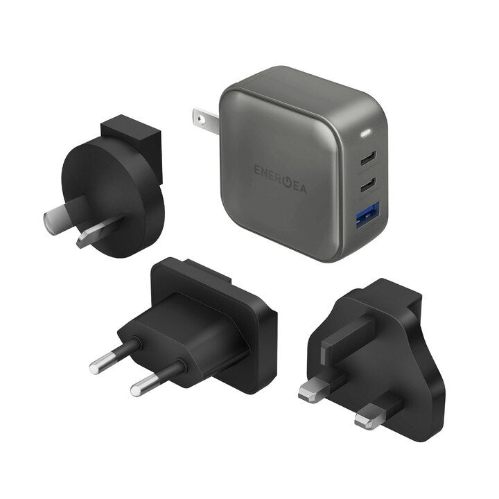 ENERGEA TRAVELWORLD GAN66, 2C1A PD/PPS/QC3.0 WALL CHARGER,66W (US+UK+EU+AU)
