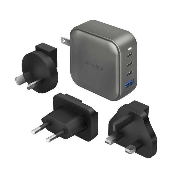 ENERGEA TRAVELWORLD GAN100, 3C1A PD/PPS/QC3.0 WALL CHARGER,100W (US+UK+EU+AU)