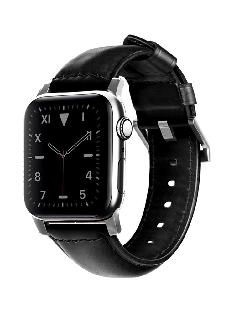 VIVA APPLE WATCH STRAP MONTRE CORDOVAN NOIR 42/44MM