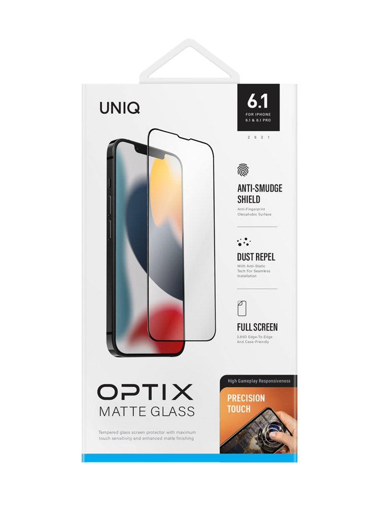 UNIQ OPTIX MATTE IPHONE 13 6.1 / 6.1 PRO GLASS SCREEN PROTECTOR