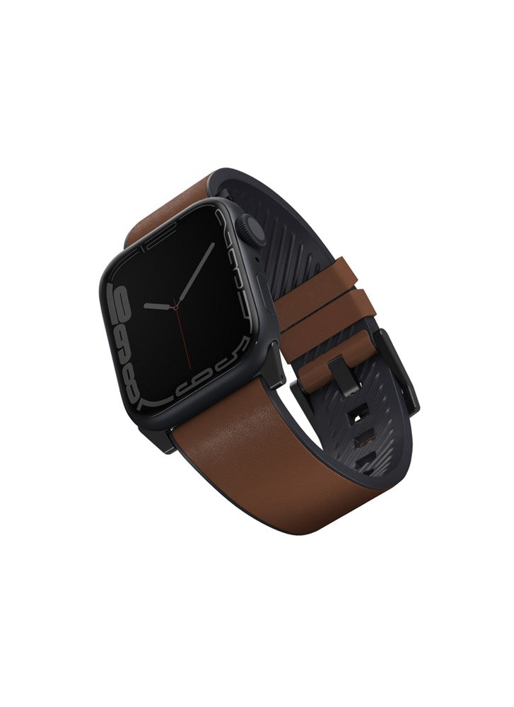 UNIQ STRADEN WATERPROOF LEATHER HYBRID APPLE WATCH STRAP 45/44/42MM