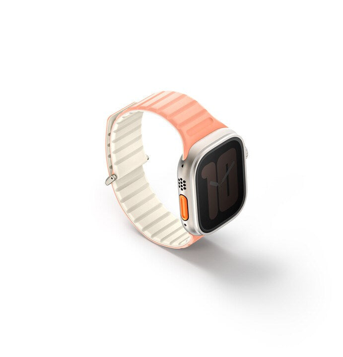 UNIQ REVIX EVO REVERSIBLE MAGNETIC APPLE WATCH STRAP 49/45/44/42MM - CREPE (CREPE PINK/IVORY)