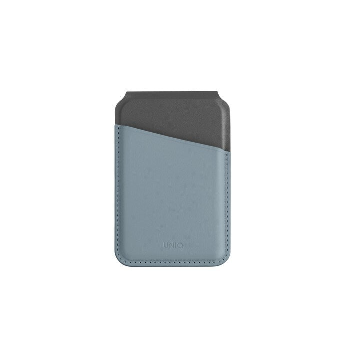 UNIQ LYDEN DS RFID-BLOCKING MAGNETIC CARD HOLDER?WITH?STAND - WASHED BLUE (WASHED BLUE/BLACK)